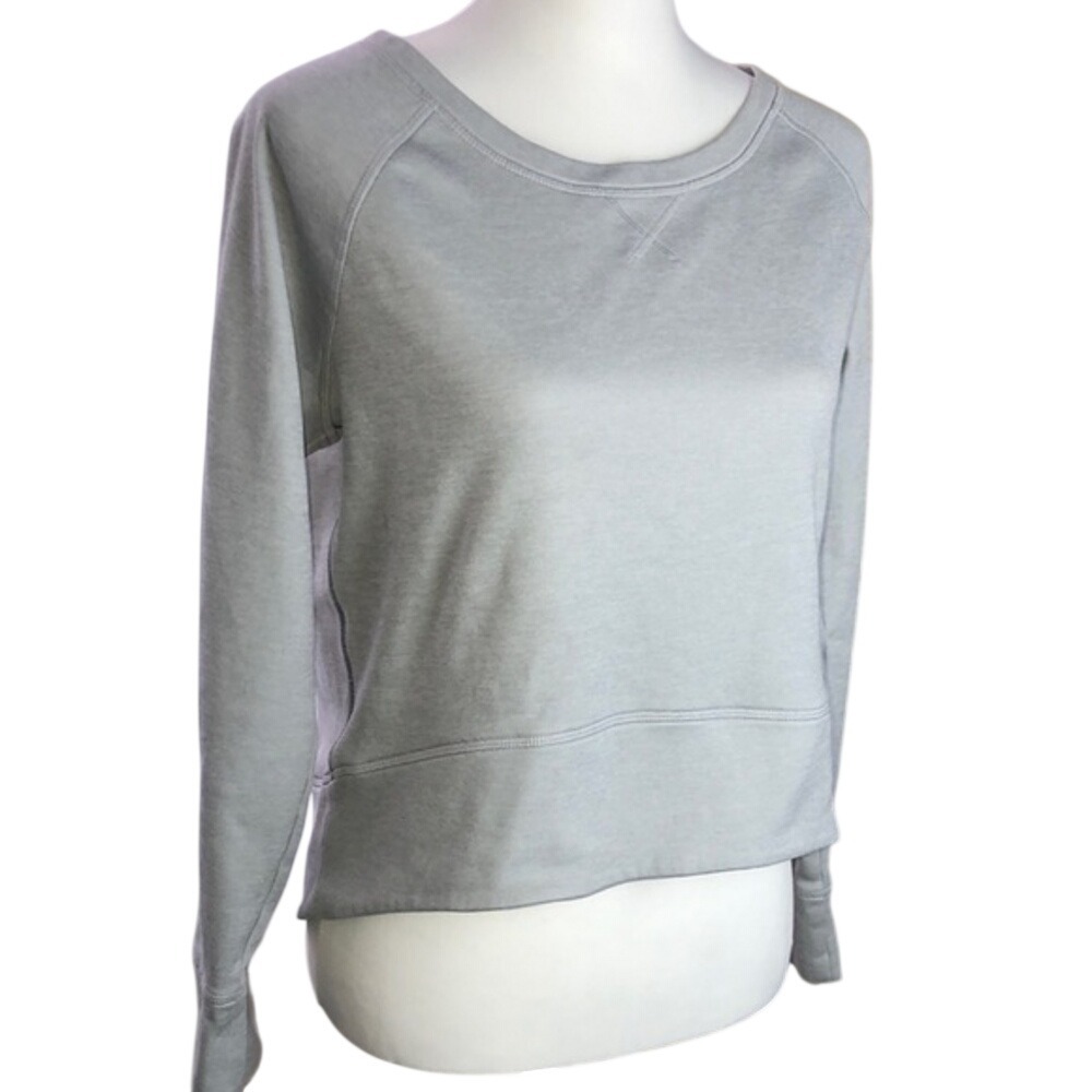 Champion Duo Dry Activewear Pullover Sweatshirt Gray Womens Small